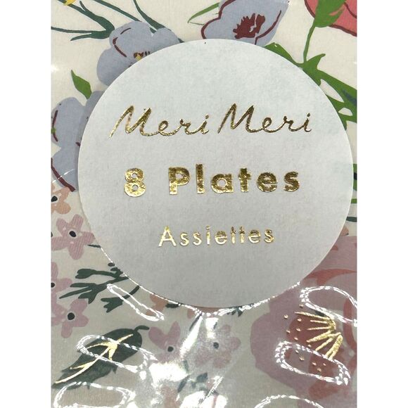 Meri Meri Elegant English Garden Pattern(2) Sets of (8) Paper Plates 10.5"D - Picture 4 of 7
